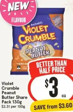 IGA Violet Crumble Peanut Butter offer