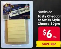 Spar Northside Tasty Cheddar or Swiss Style Cheese offer
