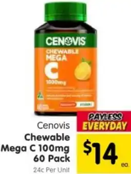 Spar Cenovis Chewable Mega C offer