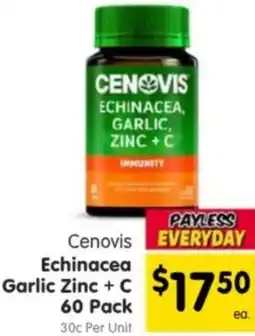Spar Cenovis Echinacea Garlic Zinc + C offer