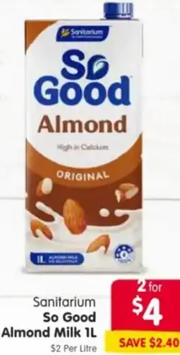 Spar Sanitarium So Good Almond Milk offer