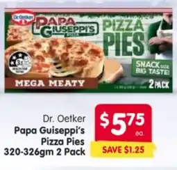 Spar Papa Guiseppi's Pizza Pies offer
