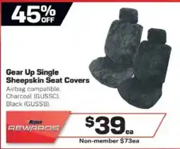 Repco Gear Up Single Sheepskin Seat Covers offer