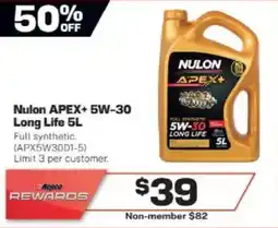 Repco Nulon APEX+ 5W-30 Long Life offer