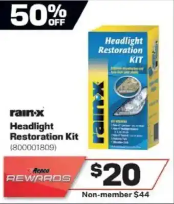 Repco Headlight restoration kit offer