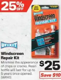 Repco UFIXIT Windscreen Repair Kit offer