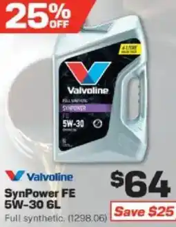 Repco Valvoline SynPower FE offer