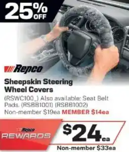Repco Repco Sheepskin Steering Wheel Covers offer