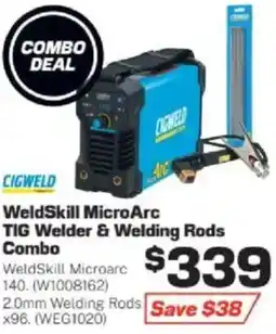 Repco CIGWELD WeldSkill MicroArc TIG Welder & Welding Rods Combo offer