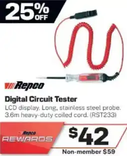Repco Repco Digital Circuit Tester offer