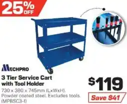 Repco MECHPRO 3 Tier Service Cart with Tool Holder offer
