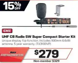 Repco GME UHF CB Radio 5W Super Compact Starter Kit offer