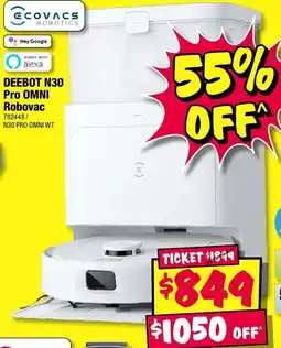 JB Hi-Fi DEEBOT N30 Pro OMNI Robovac offer