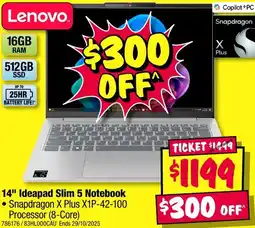JB Hi-Fi 14" Ideapad Slim 5 Notebook offer