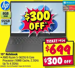 JB Hi-Fi hp 15" Notebook offer