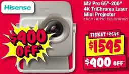 JB Hi-Fi Hisense M2 Pro 65 4K TriChroma Laser Mini Projector offer
