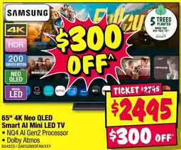 JB Hi-Fi SAMSUNG 65" 4K Neo QLED Smart Al Mini LED TV offer