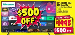 JB Hi-Fi 85" 4k uled mini led smart tv offer