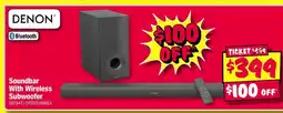 JB Hi-Fi Soundbar with wireless subwoofer offer