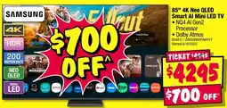 JB Hi-Fi 85" 4k neo qled smart al mini led tv offer