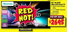JB Hi-Fi 85" 4k uled mini-led smart tv offer