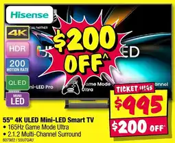 JB Hi-Fi 55" 4k uled mini-led smart tv offer