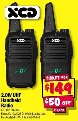 JB Hi-Fi 2.ow uhf handheld radio offer