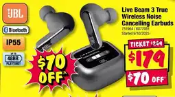 JB Hi-Fi Live beam 3 true wireless noise cancelling earbuds offer