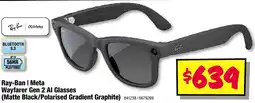 JB Hi-Fi Ray-ban i meta wayfarer gen 2 al glasses (matte black/polarised gradient graphite) offer