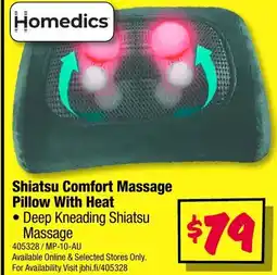 JB Hi-Fi Shiatsu comfort massage pillow with heat offer