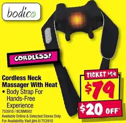 JB Hi-Fi Cordless neck massager with heat offer