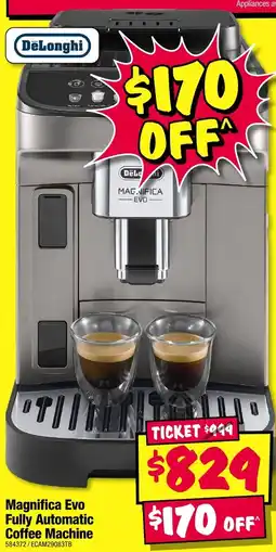 JB Hi-Fi Magnifica evo fully automatic coffee machine offer