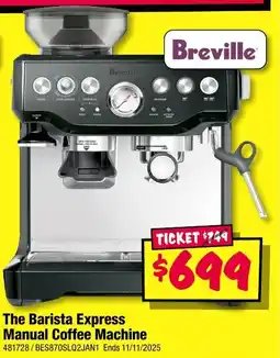 JB Hi-Fi The barista express manual coffee machine offer