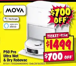 JB Hi-Fi P50 pro ultra wet & dry robovac offer