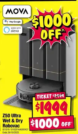 JB Hi-Fi Z50 ultra wet & dry robovac offer