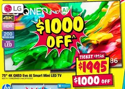 JB Hi-Fi 75" 4k qned evo al smart mini led tv offer