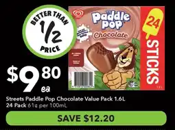 Ritchies Streets paddle pop chocolate value pack offer