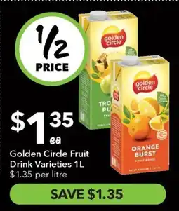 Ritchies Golden circle fruit drink varieties offer