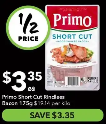 Ritchies Primo short cut rindless bacon offer