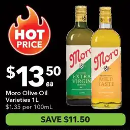 Ritchies Moro olive oil varieties offer