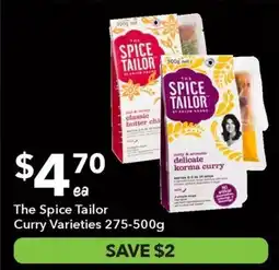 Ritchies The spice tailor curry varieties offer