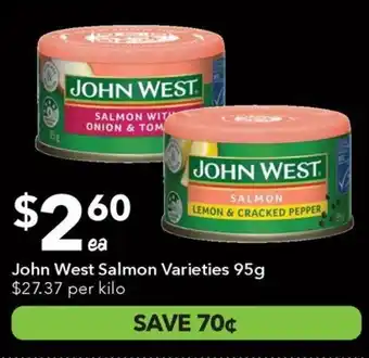 Ritchies John west salmon varieties offer