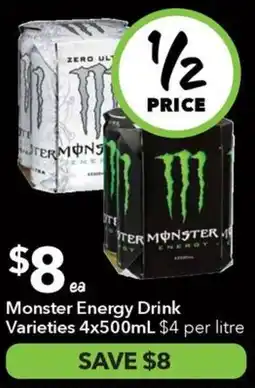 Ritchies Monster energy drink varieties offer