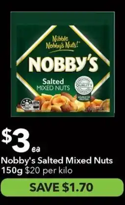 Ritchies Nobby's salted mixed nuts offer