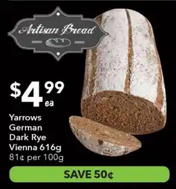 Ritchies Yarrows german dark rye vienna offer