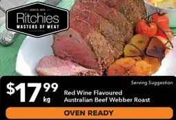 Ritchies Red wine flavoured australian beef webber roast offer