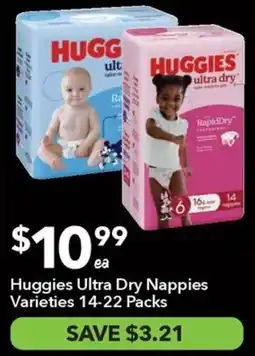 Ritchies Huggies ultra dry nappies varieties offer