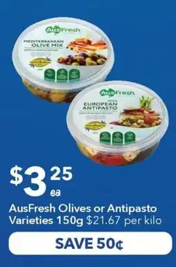 Ritchies Ausfresh olives or antipasto varieties offer