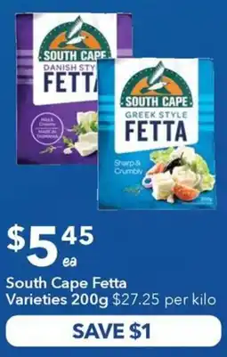 Ritchies South cape fetta varieties offer