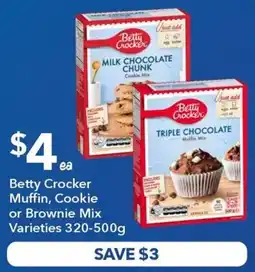 Ritchies Betty crocker muffin, cookie or brownie mix varieties offer